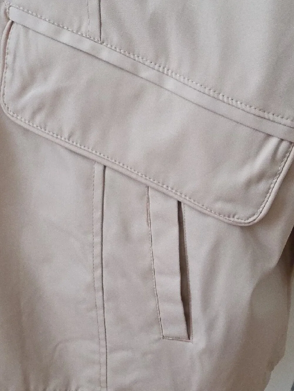 Lands' End Women's Light Beige Hooded Trench Coat - Picture 2 of 9